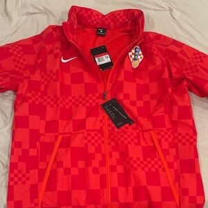 Nike Croatia HNS Red Checkered Soccer Jacket